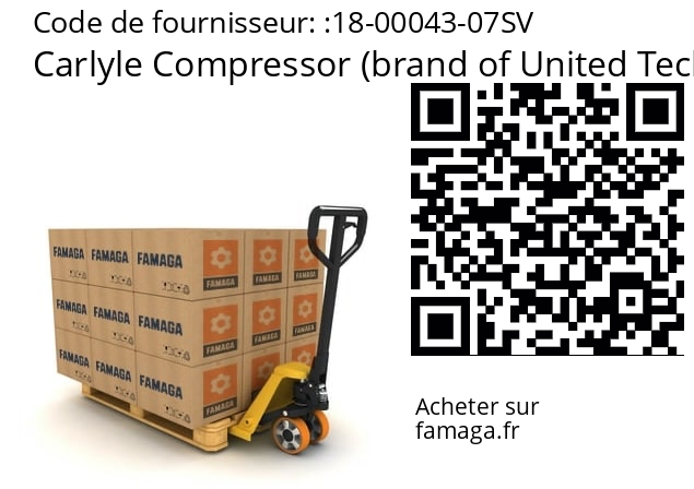   Carlyle Compressor (brand of United Technologies Corporation) 18-00043-07SV